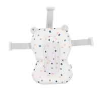 Supporto per Bagnetto Regolabile Pieghevole per Neonati 0-12 Mesi Seggiolino per Bagnetto (Stelle bianche) Cuscino per Sedile per Vasca da Bagno per Bambini Baby Cribs