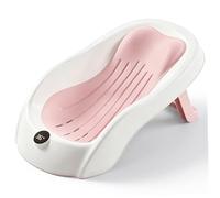 Supporto per bagnetto, Vaschetta per bagnetto con display digitale della temperatura e drenaggio, Sedile per vasca da bagno pieghevole antiscivolo per neonati, Style-1