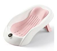 Supporto per bagnetto, Vaschetta per bagnetto con display digitale della temperatura e drenaggio, Sedile per vasca da bagno pieghevole antiscivolo per neonati, Style-1