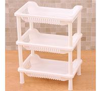 Supporto per Bagno, Ripiano per Bagno in Piedi Sugli Scaffali del Indipendenti 3 Strati Pp Scaffale Installazione Triangolare Struttura per, Garage, Lavanderia (piazza)