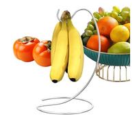 Supporto per banane e ganci - Organizer in acciaio con ganci per frutta e frutta | Supporto per banana in metallo | Per piano di lavoro cucina, cucina, tavolo da pranzo, ristorante e dormitorio