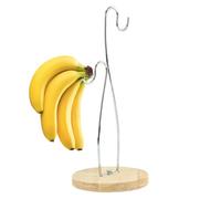 Supporto per banane in acciaio inossidabile | Base in legno moderna per frutta impilabile decorativo cucina dispensa decorazione rustica