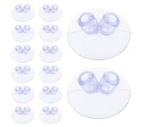 Supporto per Bandiera a Ventosa Doppia Apertura in Pvc 20 Pezzi | Supporto Stabile ad Aspirazione, Design Trasparente, per Auto e Sfilata, Uso su Tavolo e Parete