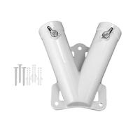 Supporto per bandiera - Supporto per asta portabandiera da 14 cm, base in lega di alluminio con design e foro di drenaggio, perfetto per esporre e decorare bandiere all'aperto