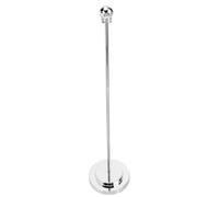Supporto per Bandiere da Scrivania Mini in Acciaio Inox Base Rotonda | Apertura Centrale, Montaggio Semplice, per Aste e Bandiere da Tavolo, Uso in Aula e Ufficio
