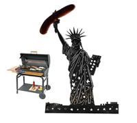 Supporto per barbecue per hot dog - Supporto per salsicce in ferro 20 x 15 cm, supporto a forma di organizzatore di spiedini per barbecue | Accessorio da cucina portatile per feste, picnic