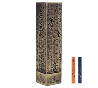 Supporto per bastoncini di incenso, bruciatore di incenso linea, portacandele di incenso in ottone, adatto per la decorazione della sala di meditazione a casa, ufficio, yoga, 60 bastoncini di incenso