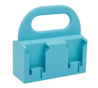 Supporto per batteria ABS di lunga durata per batterie da 14 V e 18 V, custodia organizer con design sicuro per banco da lavoro, garage, cassetta degli attrezzi, uso in veicoli in blu (ciano)