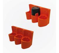 Supporto per batteria per montaggio a parete, adatto per batteria StiHL AS 2 (10,8 V), stabile supporto da parete per batterie AS, a scelta per 1/2/3 batterie (supporto da 3)