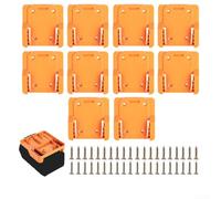 Supporto per batteria Ridgid da 18 V per organizzare batterie per utensili elettrici a parete o banco da lavoro, con vestibilità sicura e design salvaspazio (10 pezzi)
