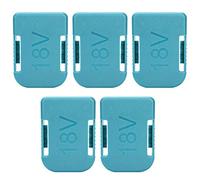 Supporto per Batterie al Litio Mtlavishishishishing 5 Pezzi 18V con Doppio Slot Ideale per Conservare Batterie di Utensili Ovunque Con Base Forte in ABS Stampata a Iniezione