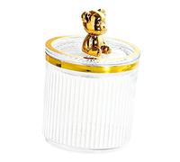 Supporto per batuffoli di cotone con coperchio, per bagno, piano di lavoro, scrivania, verde, 9 x 13,5 cm, Trasparente: 9 x 13,5 cm, 9 x 13.5cm, come descrizione