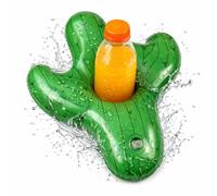 Supporto per bevande, materassino ad aria gonfiabile, anello galleggiante per piscina, supporto per cocktail, birra, bicchiere, porta lattine, portabicchieri birra (cactus)