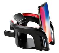 Supporto per bevande per auto: per tazze regolabili 2 in 1, bracci di presa resistenti agli urti | antiscivolo per telefono con ventilazione d'aria, per auto