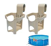 Supporto per bicchieri da piscina - Supporto per bicchieri per bordo piscina | Organizer appeso rimovibile per set di 2 bottiglie di acqua birra vino alimenti bibite