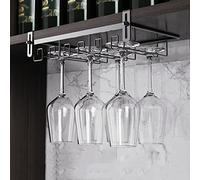 Supporto Per Bicchieri Da Vino Con 3 Binari, Porta Calici Sotto L'Armadio, Rack Per Calici, Porta Bicchieri Da Mensola, Supporto A Testa In Giù Appeso Tazza Organizzatore Display 35 * 22,5 * 5 Cm