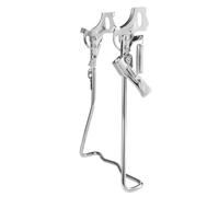Supporto per Bici Doppio Cavalletto Bici in Ferro Argento | Porta Bicicletta, Telaio di Supporto per Bici, Supporto da Parete per Bicicletta, per Parcheggio Stabile
