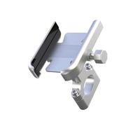 Supporto per Bicicletta Supporto Per Cellulare Da Moto Con Schermo Da 4-6,5 Pollici Base Per Specchio Da Manubrio, Girevole A 360° Accessori Per Bicicletta, Scooter E Corse(Handlebar Silver)