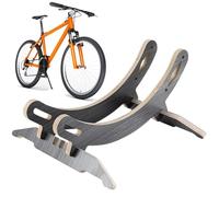 Supporto per bicicletta - Supporto per parcheggio per biciclette in legno | Espositore in legno per portabici | Supporto per ruota per portabici stabile | Espositore portabici per mountain bike, città