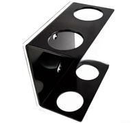 Supporto per bilanciere da parete, in acciaio, con fori da 52 mm, design salvaspazio per barre standard, resistente organizzazione delle attrezzature per il fitness (doppio foro)