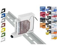 Supporto per binari "Single" per 18 Shelly: 1 Gen3, 1PM Gen3, 2PM Gen3, i4 Gen3, Plus 1, Plus 1PM, Plus 2PM, Plus i4, Plus 0-10V Dimmer, Wave 1, Wave 1PM, Wave 2PM, Wave Shutter, Wave i4 ((Bianco))