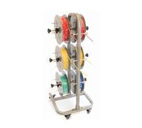 Supporto per Bobine di Filo da 4/6 Bobine, distributore di Filo Mobile con Ruote, Supporto per Bobine per impieghi gravosi, Cuscinetto Indipendente per Uso Industriale e al Dettaglio (capaci