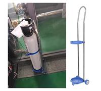 Supporto per bombola del gas Cestello Fisso Per Bombole Di Gas Con 2 Ruote, Per Bombole Leggero, Facile Da Montare, 10 15 20L Mobile Cilindro Storage Rack Casa Di Cura(110cm/43.3 in)