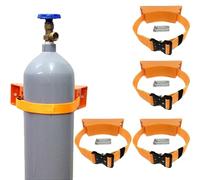 Supporto Per Bombola Del Gas Cinghia E Supporto Per Bombola Di Gas A Parete, Confezione Da 4 Supporti Per Bombole Di Ossigeno Singole Per Tutti I Tipi Di Bombole Di Gas(Orange 4 set)