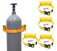 Supporto Per Bombola Del Gas Cinghia E Supporto Per Bombola Di Gas A Parete, Confezione Da 4 Supporti Per Bombole Di Ossigeno Singole Per Tutti I Tipi Di Bombole Di Gas(Yellow 4 set)