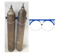 Supporto Per Bombola Del Gas Supporto Da Parete Per Bombole Di Ossigeno Per Laboratori/fabbriche/ospedali, Set Da 5, 10 E 15 Supporti Per Bombole Di Gas Con Catena Regolabile(10 pcs,2 Bottles length 2