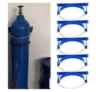 Supporto per bombola di gas industriale, supporto per bombole di gas per propano, ossigeno, azoto, argon, resistente scaffale con viti e catena di sicurezza inclusa