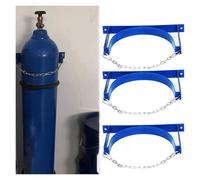 Supporto per bombola di gas industriale, supporto per bombole di gas per propano, ossigeno, azoto, argon, resistente scaffale con viti e catena di sicurezza inclusa
