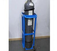 Supporto per Bombola di Ossigeno Carrello per Bombole di Ossigeno con Maniglia e Ruote, Supporto per Bombole di Ossigeno per Mobilità, Supporto per Bombole di Ossigeno per Bombole di Azoto, CO2, Argon