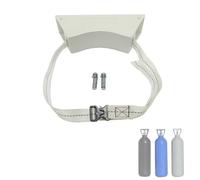 Supporto per bombola di Ossigeno in ABS Resistente con Cinghia Regolabile - Supporta bombole da 8L-40L, opzioni di Confezione da 1-10, Include Viti, Supporto di stoccaggio Grigio Leggero per