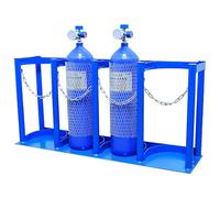 Supporto per bombola di Ossigeno - Supporto per bombole in Acciaio Resistente per propano, azoto, Argon e bombole da Immersione, Soluzione di stoccaggio di CO2 con Viti per Laboratorio, fabb