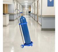 Supporto per Bombola Gas Carrello Manuale Con Cilindro Inclinabile All'indietro