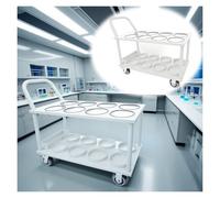 Supporto per Bombola Gas Carrello portabombole per 8 bombole di ossigeno, carrello portabombole portatile con ruote, carrello per concentratore di azoto per ospedali(White)