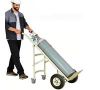 Supporto per Bombola Gas Staffa Mobile Pieghevole Per Bombole Di Gas Per Stoccaggio/trasporto, Carrello Per Bombole Di Ossigeno Per Ospedali/laboratori/scuole(White)