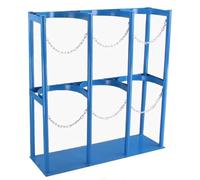 Supporto per Bombola Gas Supporto Per Bombola Di Ossigeno Da Pavimento, Bombola Di Azoto Blu Da 1/2/3/4/5 Bombole, Supporto Verticale,(L 95cm(37 2/5INCH))