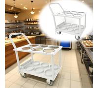 Supporto per Bombola Gas Supporto per bombole di ossigeno a 6 bottiglie con ruote, carrello portabombole di ossigeno portatile, carrello per concentratore di azoto(White)