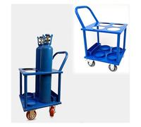 Supporto per Bombola Gas Supporto portatile per 4 bombole di ossigeno, carrello con ruote per bombole di ossigeno, carrello per concentratore di acetilene per ospedali(Blue)
