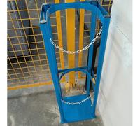 Supporto per Bombola Gas Supporto Verticale Per Bombole Di Ossigeno - Capacità 1 Bombola, Supporto Per Bombole Di Azoto Per Impieghi Gravosi Con Catena Regolabile, Supporto In Acciaio Per Bombole(Blue