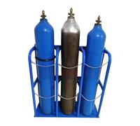 Supporto per Bombola Ossigeno 40L - Rastrelliera da Pavimento per Gas Alta 100cm, Adatto per Bombola Medica O2, GPL, CO2 e Azoto