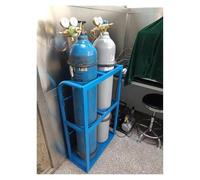 Supporto per Bombola Ossigeno 40L - Rastrelliera da Pavimento per Gas Alta 100cm, Adatto per Bombola Medica O2, GPL, CO2 e Azoto