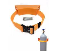 Supporto Per Bombola Supporto a Parete per Bombole di Ossigeno con Catena di Sicurezza Regolabile, Supporto per Bombole Mediche con Viti A Espansione, Ripiano Fisso per Bombole di CO2(Orange,1pc)