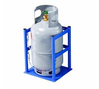 Supporto per bombole di gas per impieghi gravosi, supporto per bombole di gas, ripiano portabombole di azoto in acciaio con catena protettiva, per scuole/ospedali/fabbriche(43x32x50cm)