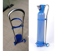 Supporto per bombole di ossigeno, Carrello for bombole di gas con ruote, altezze multiple(3pcs,H-95cm(37 3/8"))