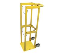 Supporto per bombole di ossigeno, Portabombola a gas con ruote e corrimano multicolore(Yellow)
