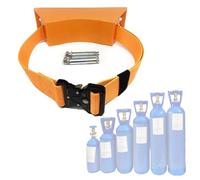 Supporto per bombole di ossigeno, Supporto da parete for bombola di ossigeno con cinghia da 39 pollici for bombole di gas e bombole di propano multicolore(Orange)