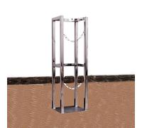 Supporto per bombole di ossigeno, Supporto e carrello for bombole di ossigeno con montaggio a pavimento in acciaio inossidabile 304, diverse dimensioni(Length 25cm (9.8in))